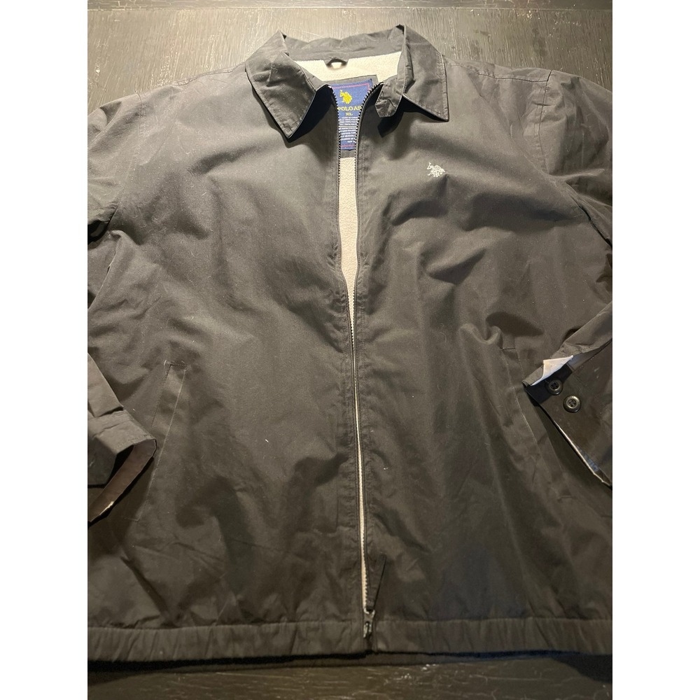 US POLO ASSN‎ Mens Black Full Zip Jacket Lightweight Insulated Size XL